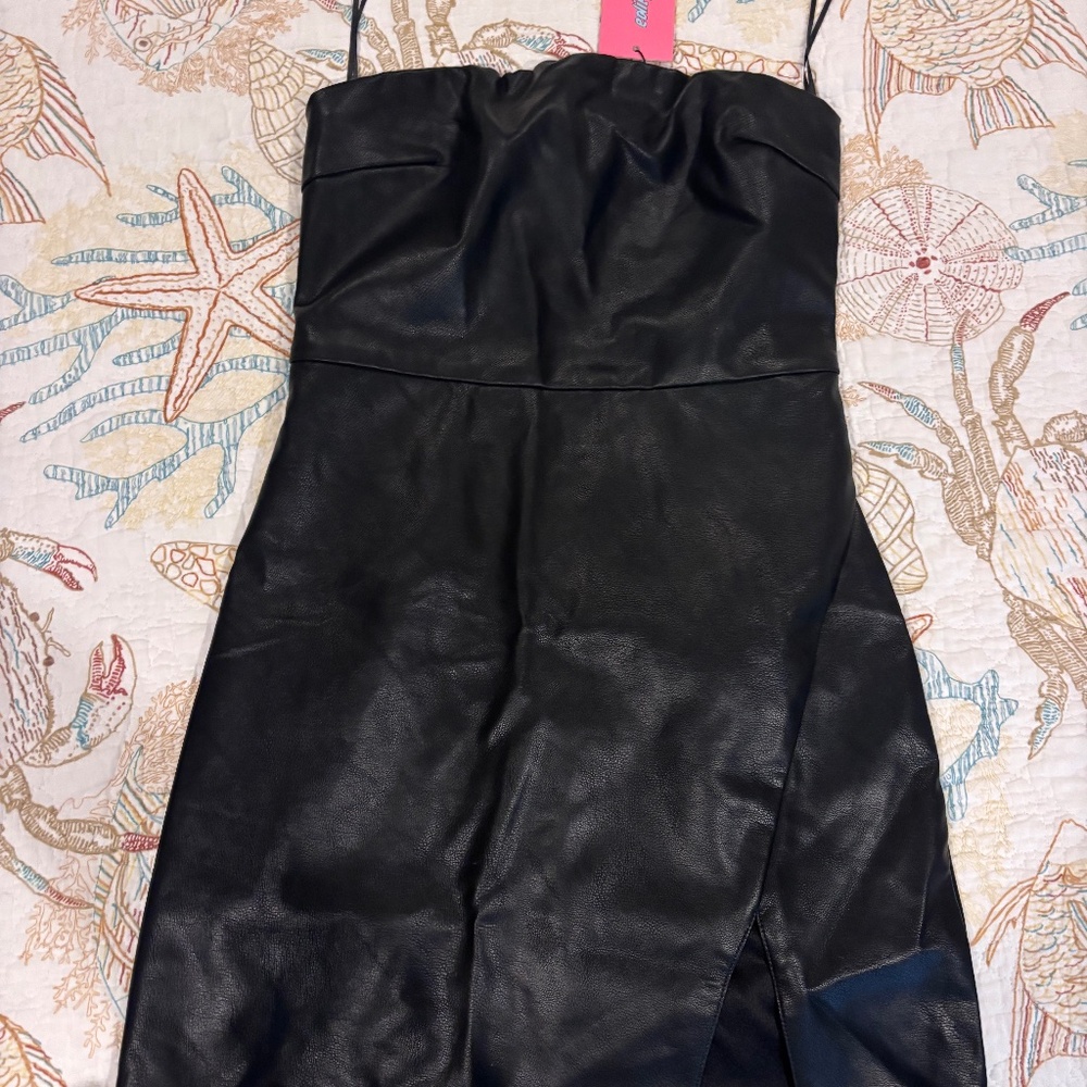 Edikted faux leather dress